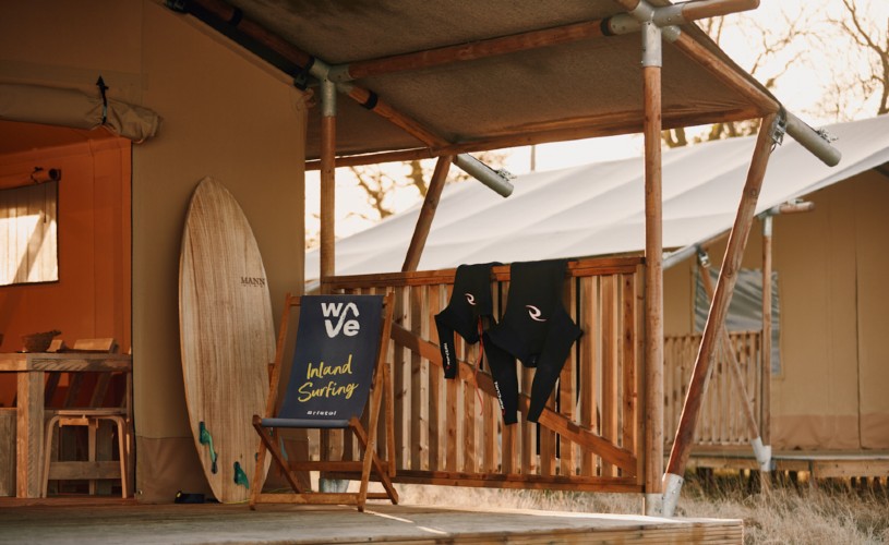 Glamping accommodation - The Camp at The Wave